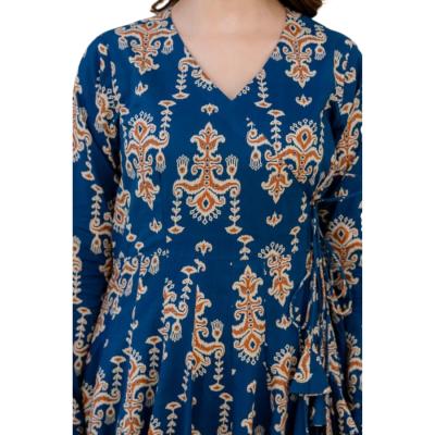 Ruhani Anarkali Suit Set with Mul Cotton Dupatta