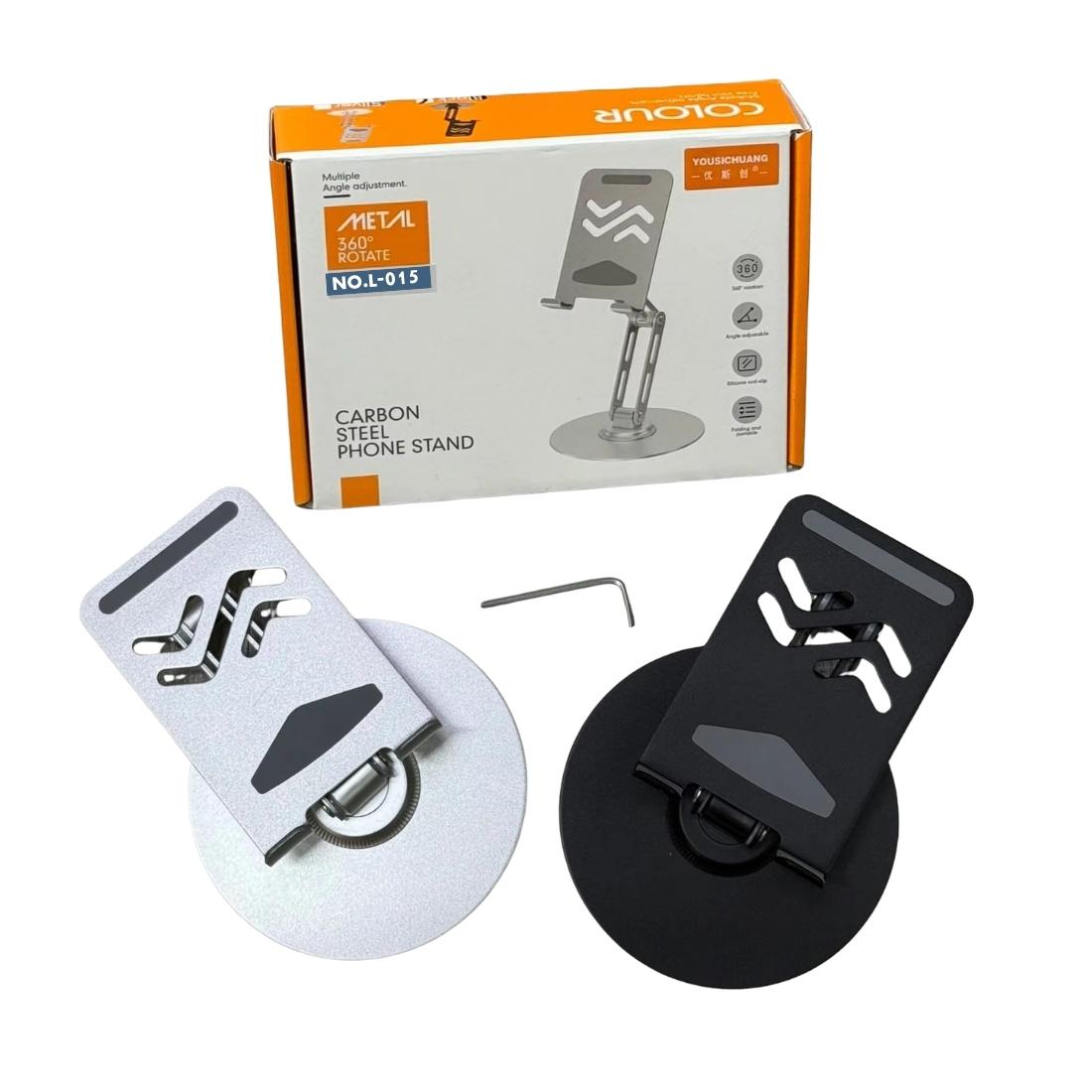 Metal 360 Rotate L-015 Carbon Steel Phone Stand