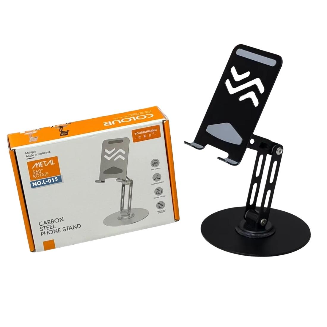 Metal 360 Rotate L-015 Carbon Steel Phone Stand