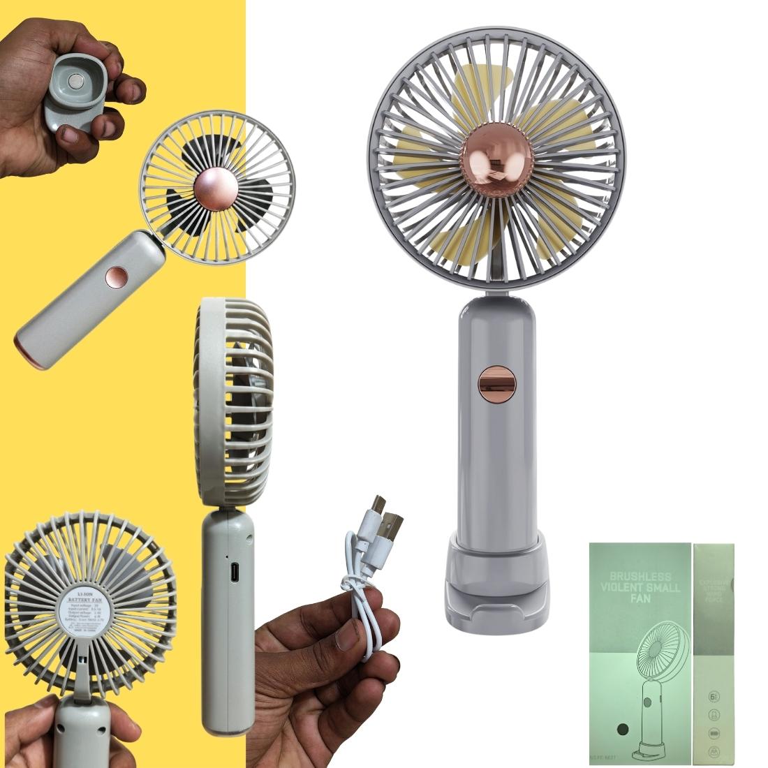 Mini Hand  Electric Travel Fan with Phone Stand